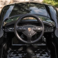 Qaba 12V Kids Ride On Car, Licensed Porsche Carrera GT with Remote, Rear Suspension, Smooth Start for Ages 3-6, Black(m-9)