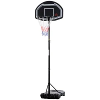 HOMCOM Basketball Hoop and Stand with Weight Base and Wheels, 5.2-6.9ft Height Adjustable, Black(m-2)
