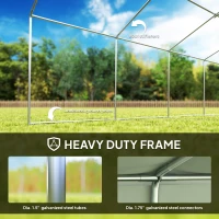 Outsunny Heavy Duty Party Tent, 19.5' x 39' Large Sun Shade Canopy Tent for Parties, Wedding, Events, BBQ Grill, White(m-6)