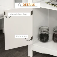 HOMCOM Coffee Bar Cabinet, Modern Sideboard Buffet Cabinet, Wine Cabinet with Drawer and 12-Bottle Wine Rack for Living Room, White(m-6)