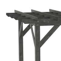 Outsunny 10' x 10' Patio Pergola, Weather-Resistant Cedar Wood, Backyard Cover for Porch Party, Grape Garden, Vineyard, Ivy Vine, or Climbing Plants, Black(m-8)