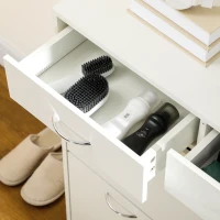 HOMCOM Narrow Shoe Storage with 2 Flip Drawers and Adjustable Shelves Shoe Cabinet Organizer for 12 Pairs of Shoes, White(m-9)
