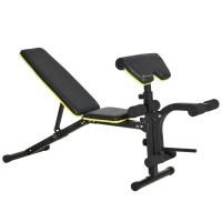 Soozier Adjustable Workout Bench with Leg Extension and Curl, Ergonomic Foam, Dumbbell Bench for Home, Comfortable Padding(m-1)