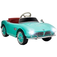 Aosom Licensed BMW 12V Kid Electric Ride On Car with Easy Transport, Green(m-11)
