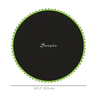 Soozier Trampoline Mat Replacement with Spring Pull Tool and 72 V-Hooks, Fits 12ft Trampoline, Using 5.5" Springs, Green(m-3)