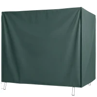 Outsunny Outdoor Swing Cover, Large 3-Seat Patio Swing Chair Hammock Cover UV Resistant Windproof All Weather Protection, Green(m-10)