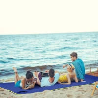 HOMCOM 10' x 5' Roll-Up Pool Float Pad for Lakes, Oceans, & Pools, Water Mat for Playing, Relaxing & Recreation, Blue(m-7)