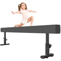 Soozier 7.5ft Adjustable Balance Beam, Gymnastics Beam with Wheels, Gymnastics Equipment for 6+ Years Old Training(m-2)