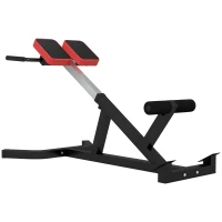 Soozier Roman Chair Back Extension Machine, Height Adjustable Hyperextension Bench with Dip Bars, Multi-Functional for Back, Core, Arms and Whole-Body Training, Black(m-11)