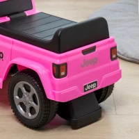 Aosom Kids Ride on Push Car, with Engine Sounds & Under-Seat Storage, Foot-to-Floor Ride on Sliding Car with Horn, Pink(m-8)