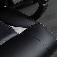 Vinsetto Ergonomic High Back Executive Office Chair with Padded Armrests, Adjustable Height PU Leather Computer Desk Chair with Breathable Mesh Backrest, 360° Swivel, Rocking Feature, Wheels(m-9)