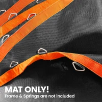 Soozier Trampoline Mat Replacement with Spring Pull Tool and 72 V-Hooks, Fits 12ft Trampoline, Using 5.5" Springs, Orange(m-6)
