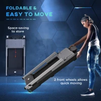 Soozier Foldable Electric Motorized Treadmill Running Machine with 12 Pre-Set Programs 7.5 MPH Max Speed LCD Display for Home Use - Black(m-4)