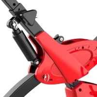 Soozier Foldable Upright Training X-Bike With Magnetic Resistance, Exercise Cycling Bicycle for Cardio, Aerobic Exercise, Red(m-9)