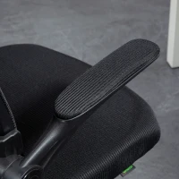 Vinsetto Mesh Office Chair, Mid-Back Computer Desk Chair with Lumbar Back Support, Adjustable Height, and Flip-Up Arms, Black(m-8)
