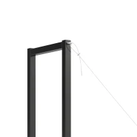 Outsunny 4 ft Firewood Rack with Customisable Width & Height, Cable Reinforcement, 616 lb Capacity Log Store Indoors, Black(m-12)