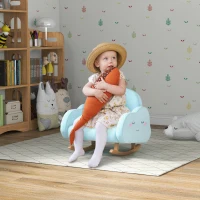 Qaba Rocker Armchair for Nursery Playroom Preschool for 1.5-5 Years, Blue(m-2)