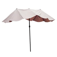Outsunny Patio Umbrella 15' Outdoor with Twin Canopy Sunshade(m-11)