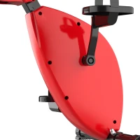 Soozier Foldable Upright Training X-Bike With Magnetic Resistance, Exercise Cycling Bicycle for Cardio, Aerobic Exercise, Red(m-8)