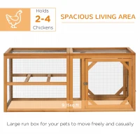 PawHut 55" Wooden Chicken Coop Add-on Expansion, Mini Chicken Coop Outdoor Chicken Run Hen House with Combinable Design(m-4)