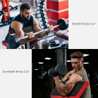 Soozier 265 LBS Preacher Curl Bench for Strength Training, Adjustable Seated Arm Isolated Barbell Dumbbell Bicep Station, Black(m-7)