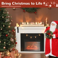 HOMCOM Christmas Advent Calendar with 24 Countdown Drawers and LED Lights, Wood-Effect Advent Calendar, Battery Operated(m-4)