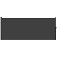 Outsunny 13' x 6' Retractable Side Awning, Outdoor Privacy Screen for Garden, Hot Tub, Balcony, Terrace, Pool, Black(m-9)