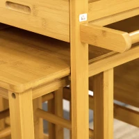 HOMCOM Breakfast Cart Table and Chair Set Kitchen Island with Seating(m-9)