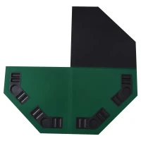 HOMCOM 48" Octagon Blackjack Poker Game Table Top Folding 8 Player Fit Various Desktop(m-9)