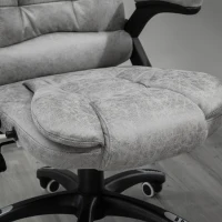 Vinsetto 6 Point Vibration Massage Office Chair with Heat, High Back Executive Office Chair with Padded Armrests, Microfiber Reclining Computer Chair, Gray(m-13)