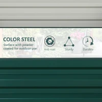 Outsunny 2' x 2' x 1' 2-Piece Raised Garden Bed Box with Steel Frame for Vegetables, Flowers, & Herbs, Green(m-5)