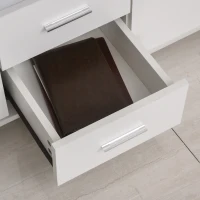 Vinsetto Multifunction Office Filing Cabinet Printer Stand with 2 Drawers, 2 Shelves, & Smooth Counter Surface, White(m-8)