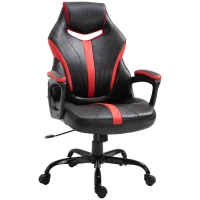 Vinsetto Racing Style Gaming Chair Ergonomic High Back Computer Office Chair PU Leather with 360° Swivel Rocking Adjustable Height Padded Armrest Red(m-1)