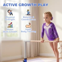 Soozier Gymnastics Bar for Kids, Adjustable Height Kip Bar for Home, Blue(m-7)