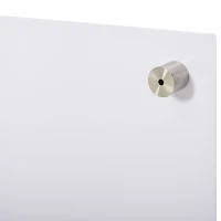 Vinsetto 35.5" x 23.5" Glass Magnetic Dry Erase Whiteboard, Frameless Board on Wall, with Dry Eraser, 4 Markers, and Pen Holder, White(m-7)