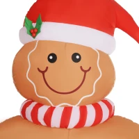 Outsunny 9.2' Inflatable Gingerbread Man Arch w/ White LED Lights, Blow-Up Outdoor Display for Party(m-8)