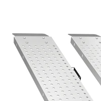 HOMCOM Folding Loading Ramps, 2 PCS 70.9" x 10" Motorcycle ATV Trailer Truck Ramps with 880 lb Total Capacity, Handles, Silver(m-12)