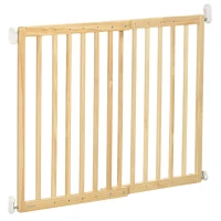 PawHut 24" - 40" Wide Walk Thru Pet Gate, Wooden Dog Gate for Stairs, Hallways, & Doorways, for Small and Medium Dogs(m-11)