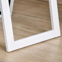 HOMCOM Full Length Glass Mirror, Freestanding or Wall Mounted Dress Mirror for Bedroom, Living Room, Bathroom, White(m-9)