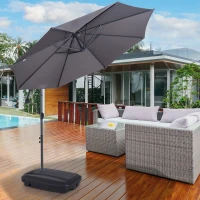 Portable Umbrella Base Parasol Stand Fill With Sand or Water Black(m-9)