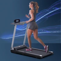 Soozier Foldable Electric Motorized Treadmill Running Machine with 12 Pre-Set Programs 7.5 MPH Max Speed LCD Display for Home Use - Black(m-10)