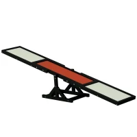 PawHut Wooden Dog Agility Seesaw for Training and Exercise, Black(m-11)