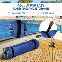 HOMCOM 10' x 5' Roll-Up Pool Float Pad for Lakes, Oceans, & Pools, Water Mat for Playing, Relaxing & Recreation, Blue(m-4)