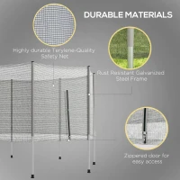 Soozier 2FT Replacement Trampoline Net Enclosure Safety w/ 8 Poles, Grey(m-5)