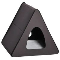 PawHut Heated Cat House A-Frame Pet Shelter with Zippered Water-resistant Roof for Indoor and Outdoor(m-1)