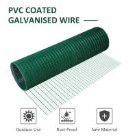 PawHut Chicken Wire Fencing 98' x 3', 1" x 0.5" Rectangle Chicken Wire for Crafts Garden Poultry, Metal Hardware Cloth Netting for Chicken Coops, Rabbit Cage, Dark Green(m-7)