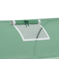 Outsunny Portable Mini Greenhouse, Tunnel Growing Tent with 5 Mesh Windows and Steel Frame, 7' x 3' x 2', Green(m-12)