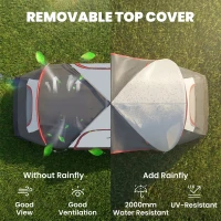 Outsunny Camping Tent for 6 Man with 2000mm Waterproof Rainfly and Carry Bag for Fishing Hiking Festival, Dark Grey(m-4)