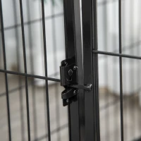 PawHut 32"W 4-Panel Metal Dog Pen Exercise Pet Playpen Dog Indoor/Outdoor Fence, Black(m-9)