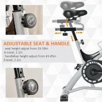Soozier Exercise Bike, Indoor Cycling Stationary Bike, Belt Drive with Heart Rate, Adjustable Seat and Handlebar, LCD Monitor for Home Workout(m-5)